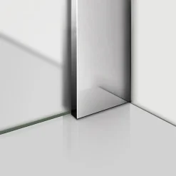AICA Sanitaire Paroi de douche à l'italienne dépolie - Profilé en alu chromé - paroi fixe sablé - 8mm verre anticalcaire - 120x200cm