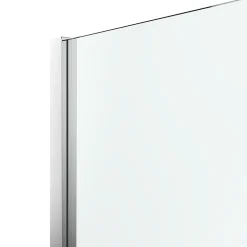 Paroi de douche à l'italienne fixe l.80 x H.195 cm, bandes miroir, profilés alu chrome, GoodHome Ledava