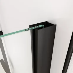 Paroi de douche à l'italienne noir Galedo Jungle sérigraphié 120cm