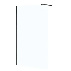 Paroi de douche à l'italienne H.195 x l.120 cm, ép. 5 mm, profilé noir, Galedo Essentiel