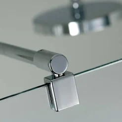 Paroi de douche à l'italienne l.140 x H.200 cm, Walk In, verre transparent anticalcaire, profilé chromé, Schulte Masterclass Espace 8 T