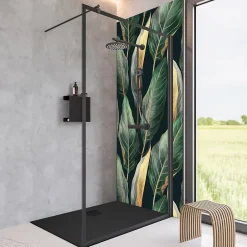 Paroi de douche à l'italienne transparente, profilé noir mat 140 cm, Schulte Impériale Contoura* Paroi De Douche