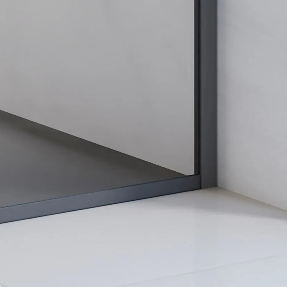 Paroi de douche à l'italienne transparente, profilé noir mat 140 cm, Schulte Impériale Contoura* Paroi De Douche