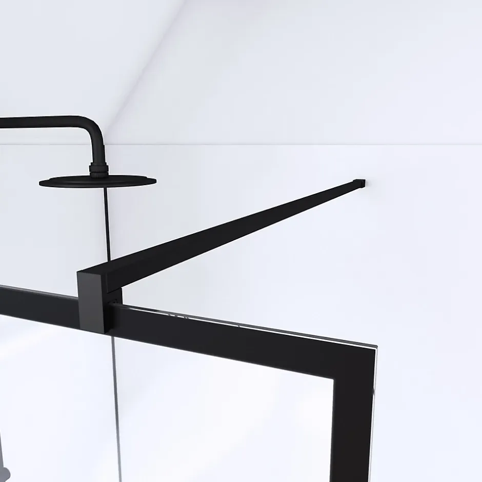 Paroi de douche à l'italienne Galedo Black Indus transparent 100cm* Paroi De Douche