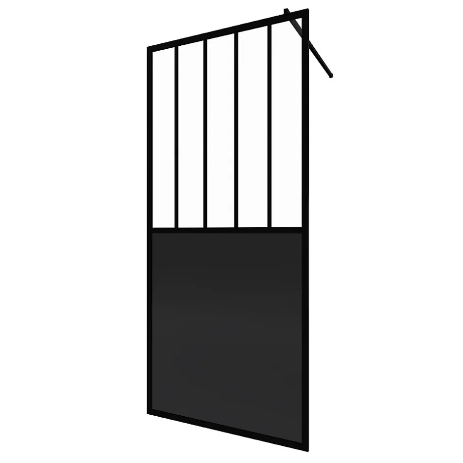 Paroi de douche à l'italienne Galedo Black Indus transparent 100cm* Paroi De Douche