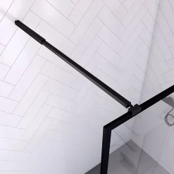 Paroi de douche à l'italienne noir Galedo Dark Edge transparent l.140 x H.200 cm