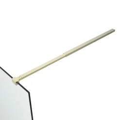 Paroi de douche à l'italienne fixe l.120 x H.195 cm, profilés alu finition doré brossé, GoodHome Ledava* Paroi De Douche