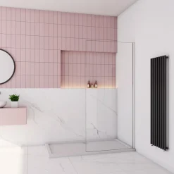 paroi de douche à l'italienne fixe 100x200cm,style atelier,Profilé en aluminium chromé,en 8mm verre anticalcaire,sans receveur* Paroi De Douche