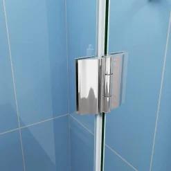 Paroi de douche à l'italienne pivotante chrome 120x190cm style atelier,8mm verre anticalcaire avec Porte Serviette Intégré* Paroi De Douche