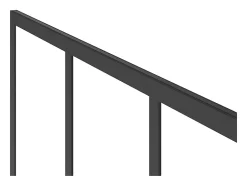 Vente-unique Paroi de douche à l'italienne style atelier - Noir mat - 100 x 200 cm - URBANIK* Paroi De Douche