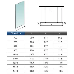 AICA Sanitaire Paroi de douche à l'italienne 2 côtés ouvrants - Verre 8mm anticalcaire - 2 barres de fixation 70-120 cm - 148x200 cm