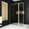 Paroi de douche à l'italienne fixe + volet pivotant 100+40 x 200 cm, Galedo Golden Edge* Paroi De Douche