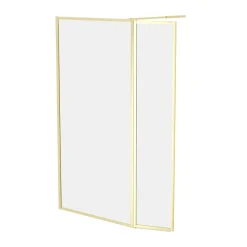 Paroi de douche à l'italienne fixe + volet pivotant 100+40 x 200 cm, Galedo Golden Edge* Paroi De Douche