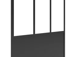 Vente-unique Paroi de douche à l'italienne style atelier - Noir mat - 140 x 200 cm - URBANIK* Paroi De Douche