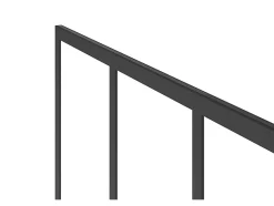 Vente-unique Paroi de douche à l'italienne style atelier - Noir mat - 140 x 200 cm - URBANIK* Paroi De Douche