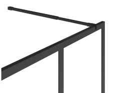 Vente-unique Paroi de douche à l'italienne style atelier - Noir mat - 140 x 200 cm - URBANIK* Paroi De Douche