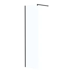 Paroi de douche à l'italienne H.195 x l.50 cm, ép. 5 mm, profilé noir, Galedo Essentiel
