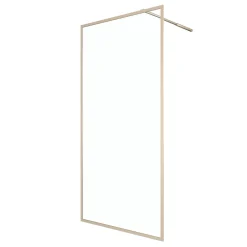 Paroi de douche à l'italienne H.200 x l. 100 cm, ép. 6mm, profilé doré, Galedo Edge* Paroi De Douche
