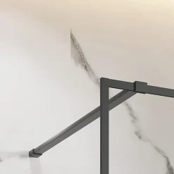 Paroi de douche à l'italienne transparente, profilé noir mat 90 cm, Schulte Impériale Contoura