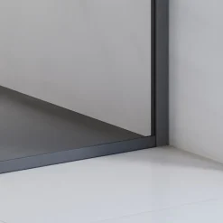 Paroi de douche à l'italienne transparente, profilé noir mat 90 cm, Schulte Impériale Contoura