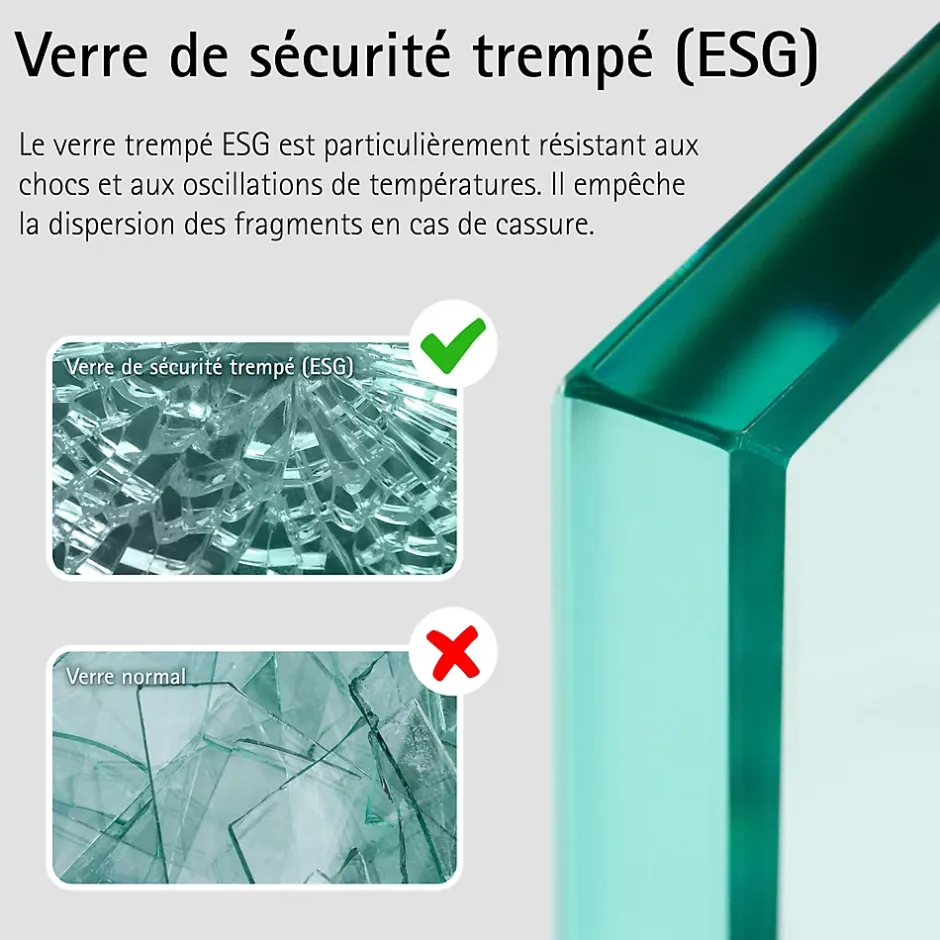 Paroi de douche à l'italienne transparente, profilé noir mat 90 cm, Schulte Impériale Contoura