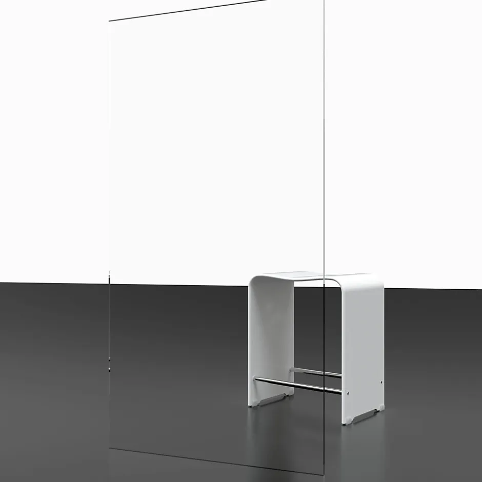 Paroi de douche à l'italienne transparente, profilé noir mat 90 cm, Schulte Impériale Contoura