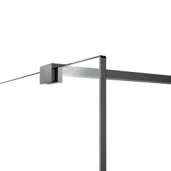 Paroi de douche à l'italienne fixe l.100 x H.195 cm, verre transparent, profilés alu noir, GoodHome Ledava* Paroi De Douche
