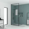 Paroi de douche à l'italienne extensible H.203/273 x l.120 cm, ép. 6 mm, profilé noir, Galedo* Paroi De Douche
