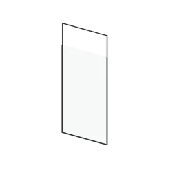 Paroi de douche à l'italienne extensible H.203/273 x l.120 cm, ép. 6 mm, profilé noir, Galedo* Paroi De Douche