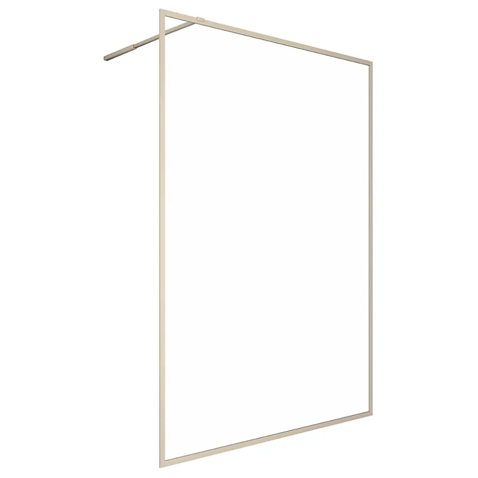 Paroi de douche à l'italienne dorée Galedo Golden Edge transparent 120cm