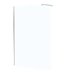 Paroi de douche à l'italienne H.195 x l.140 cm, ép. 5 mm, profilé chrome, Galedo Essentiel