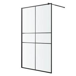 Paroi de douche à l'italienne GoodHome Ahti transparent profilé noir 120 cm