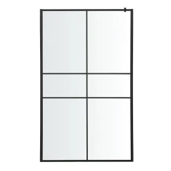 Paroi de douche à l'italienne GoodHome Ahti transparent profilé noir 120 cm