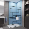 Paroi de douche 140 x 200cm - 8mm verre anticalcaire Style moderne + Étagère de Douche 140cm en alu* Paroi De Douche