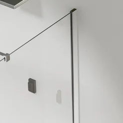 Paroi de douche a l italienne 70x200 cm Verre trempe 8 mm Profile mural et barre de stabilisation 90 cm recoupable Aluminium* Paroi De Douche