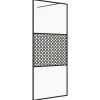 Vidaxl Paroi de douche avec verre ESG transparent 100x195 cm Noir