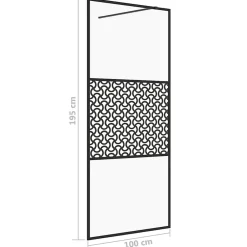 Vidaxl Paroi de douche avec verre ESG transparent 100x195 cm Noir