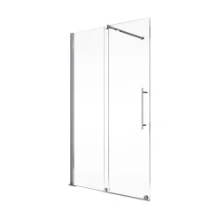 Paroi de douche coulissante l.140xH.200cm, Walk In, verre transparent anticalcaire 8mm, profilé chromé, Schulte NewStyle* Paroi De Douche