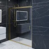 Cuisibane Paroi de douche coulissante 160 cm cadre doré GOLDY* Porte De Douche