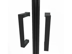 Vente-unique Paroi de douche d'angle avec receveur - Noir - L90 x l90 x H192 cm - SIDOA