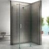 Saniverre Paroi de douche d'angle NAPOLI H.200 cm porte coulissante verre 8 mm transparent 90 x 160 cm (porte 160) -