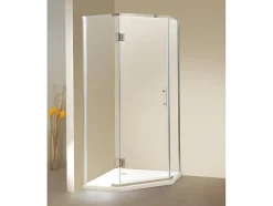 Vente-unique Paroi de douche d'angle porte battante - receveur inclus - ARDIA - 90x185 cm* Paroi De Douche