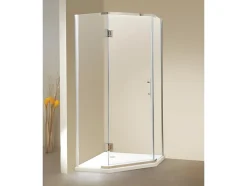 Vente-unique Paroi de douche d'angle porte battante - receveur inclus - ARDIA - 90x185 cm* Paroi De Douche