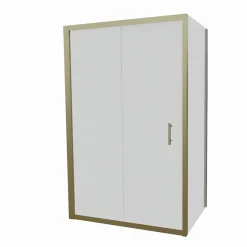 Cuisibane Paroi de douche d'angle porte coulissante + retour fixe GOLDY 120 cm x 80 cm* Porte De Douche