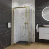 Cuisibane Paroi de douche d'angle porte pivotante + retour fixe GOLDY 90 cm x 90 cm* Porte De Douche