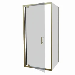 Cuisibane Paroi de douche d'angle porte pivotante + retour fixe GOLDY 90 cm x 90 cm* Porte De Douche