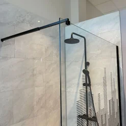 Cuisibane Paroi de douche fixe 110 cm x 200 cm motif MANHATTAN - Verre 8 mm