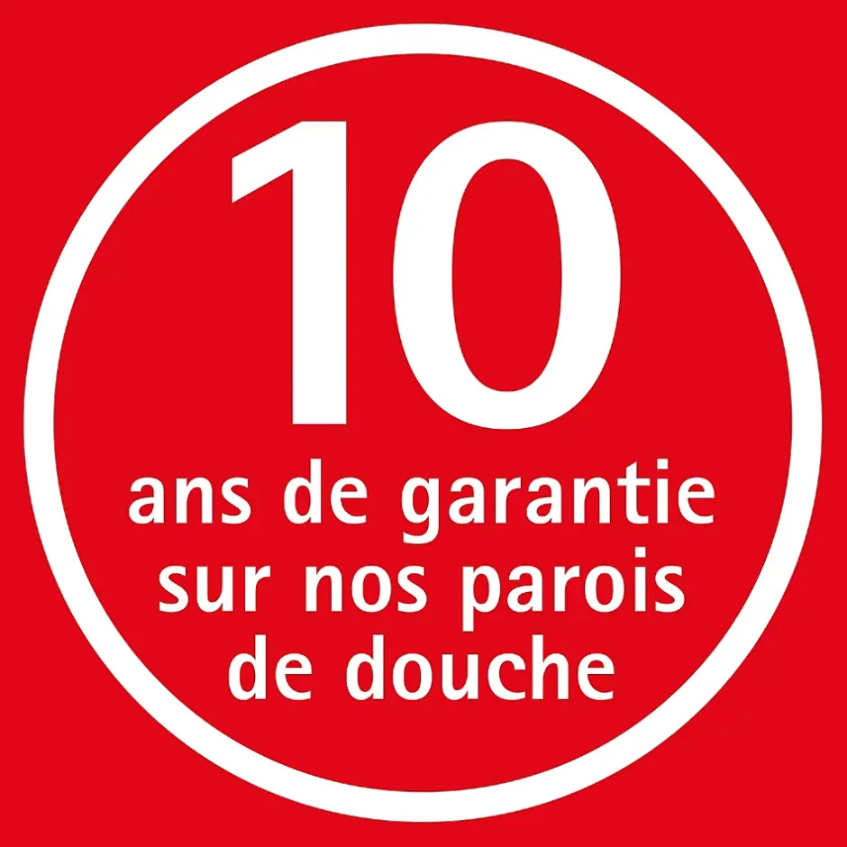 Paroi de douche fixe à l'italienne l.100xH.200cm, Walk In, verre transparent 6mm, profilé noir mat, Schulte New Style