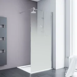 Paroi de douche fixe à l'italienne l.120xH.200cm, verre brume 6mm, profilé chromé, Schulte NewStyle* Paroi De Douche