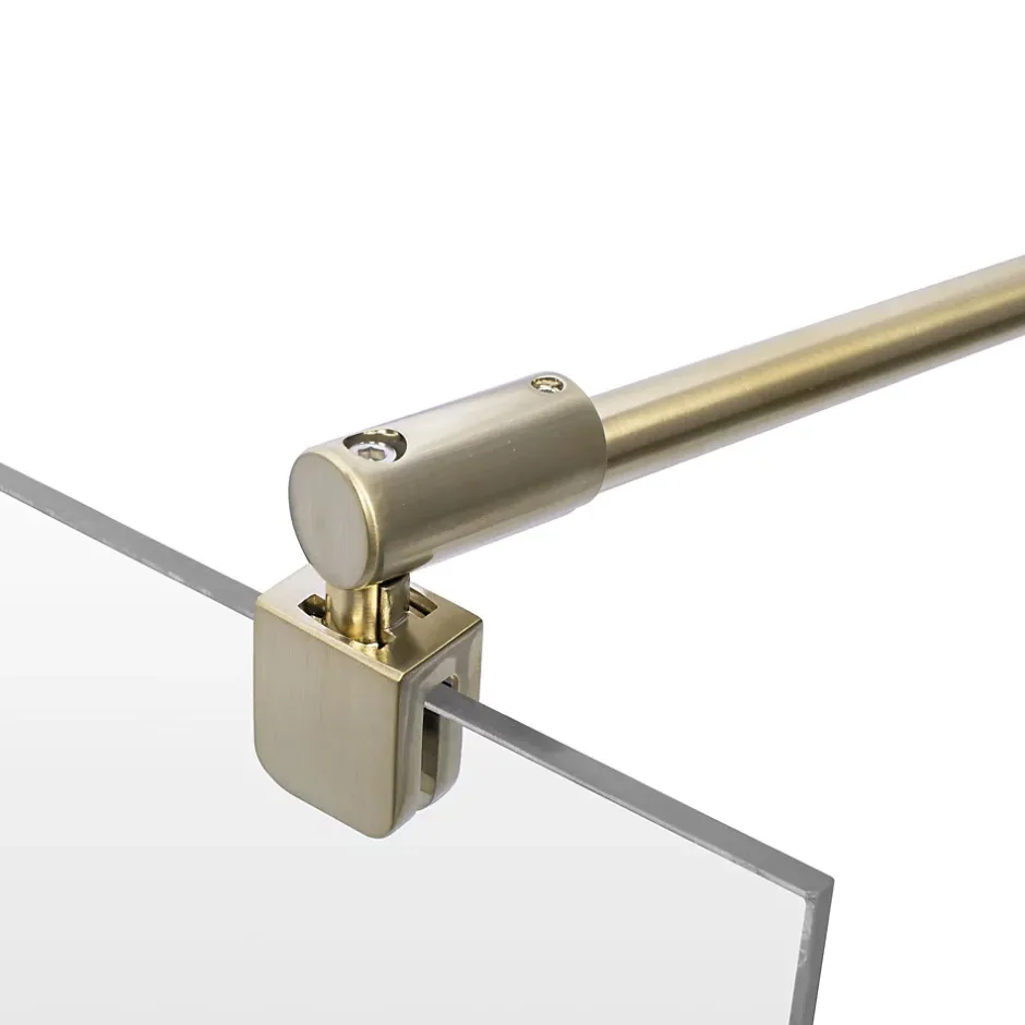 Paroi de douche fixe à l'italienne l.100xH.200cm, Walk In, verre transparent anticalcaire 6mm, profilé doré mat, Schulte NewStyle* Paroi De Douche